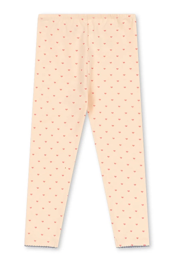 Легінси дитячі бавовняні з еластаном Konges Sløjd BASIC PANTS GOTS колір рожевий