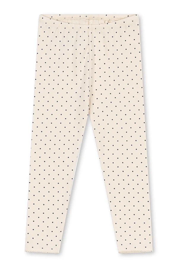 Легінси дитячі бавовняні з еластаном Konges Sløjd BASIC PANTS GOTS колір бежевий