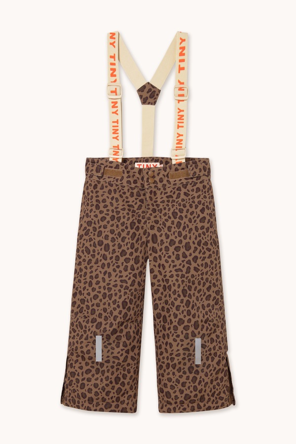Гірськолижні штани дитячі Tinycottons ANIMAL PRINT SNOW PANT колір коричневий фото 2