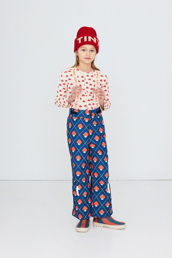 Гірськолижні штани дитячі Tinycottons MUSHROOMS SNOW PANT колір блакитний