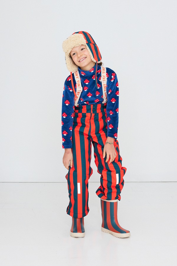 Гірськолижні штани дитячі Tinycottons RED STRIPES SNOW PANT колір червоний