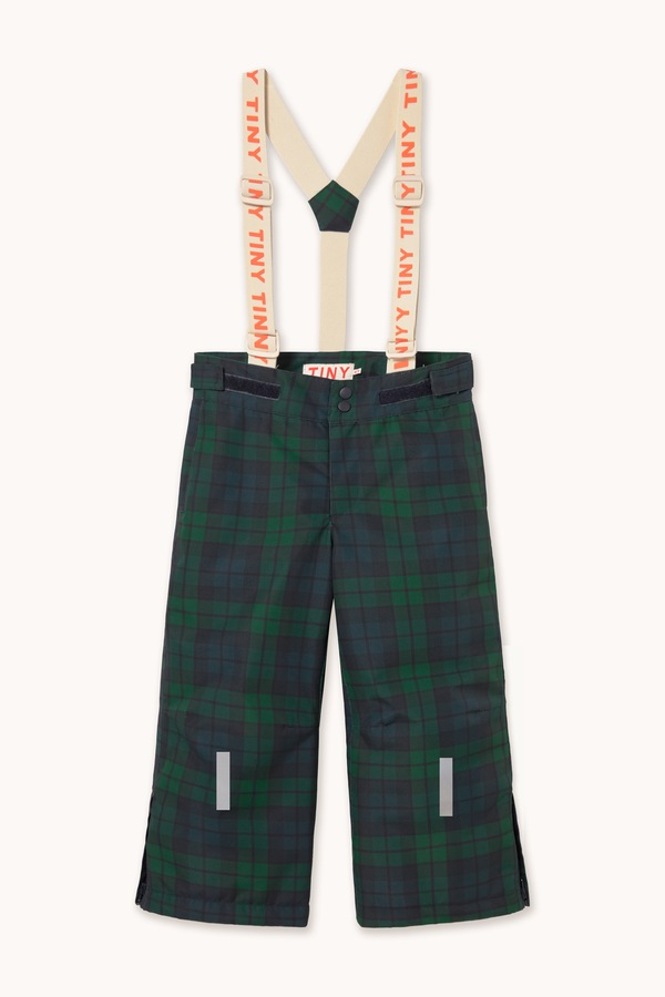 Гірськолижні штани дитячі Tinycottons CHECK SNOW PANT колір зелений фото 2