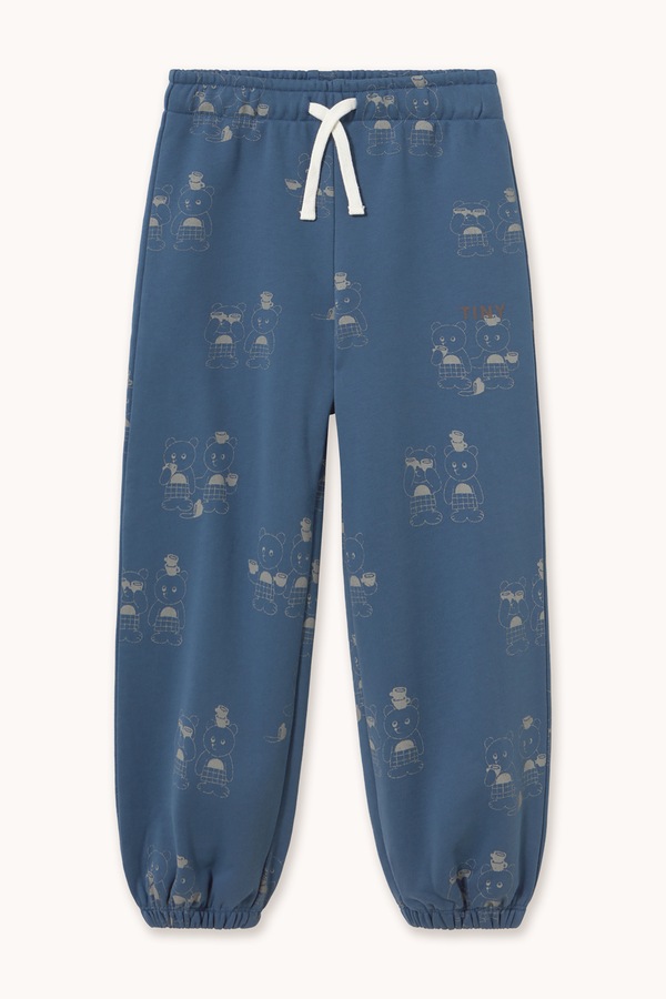 Спортивні штани дитячі бавовняні Tinycottons TINY TEA ROOM SWEATPANT колір блакитний