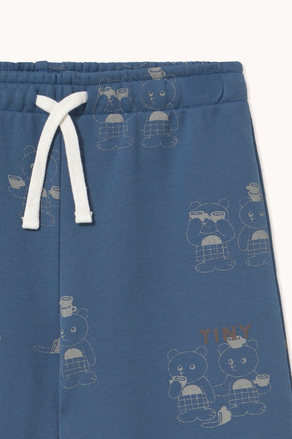 Спортивні штани дитячі бавовняні Tinycottons TINY TEA ROOM SWEATPANT колір блакитний фото 3
