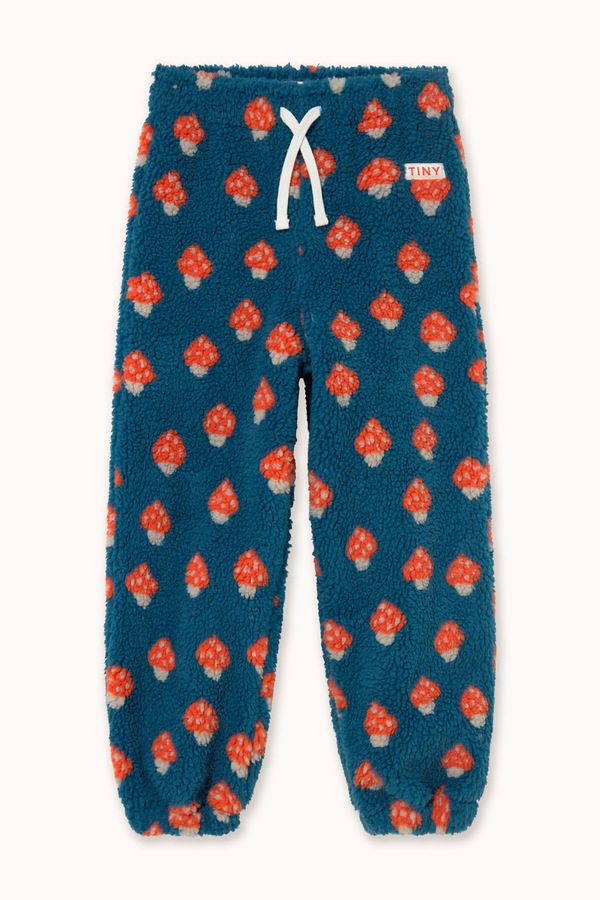 Спортивні штани дитячі флісові Tinycottons TINY MUSHROOMS SHERPA SWEATPANT колір блакитний фото 2