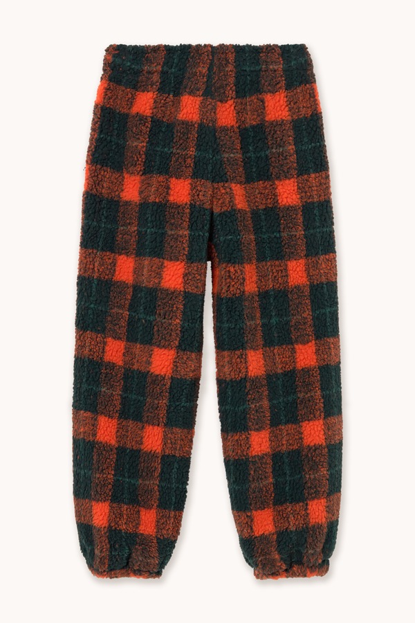 Спортивні штани дитячі флісові Tinycottons RED CHECK SHERPA SWEATPANT колір червоний фото 3