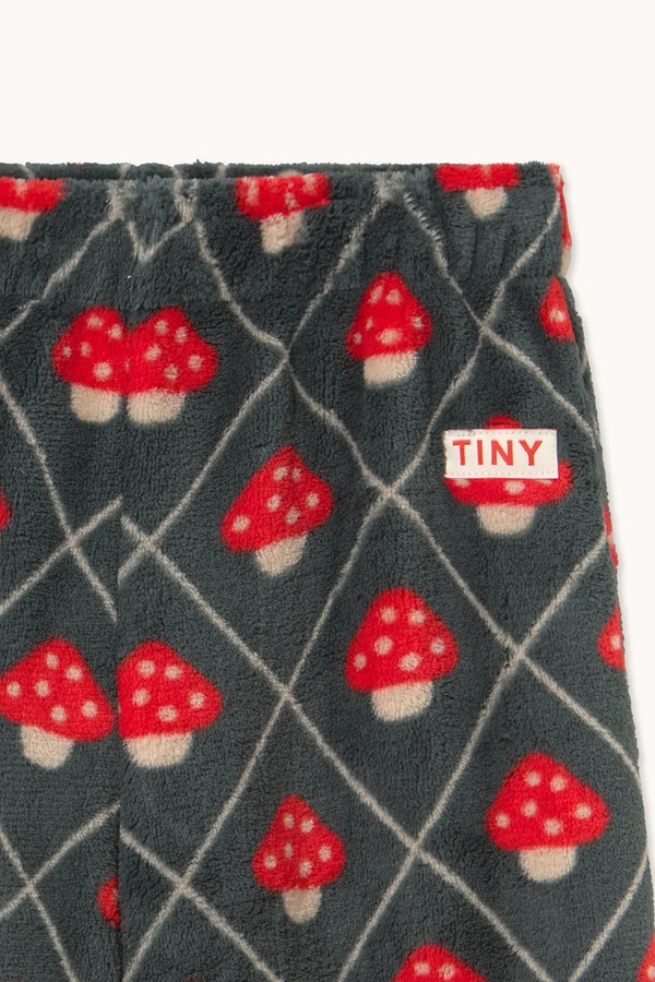 Спортивні штани дитячі флісові Tinycottons MUSHROOMS POLAR SWEATPANT колір червоний фото 3
