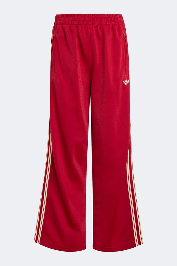 Штани straight дитячі з бавовною adidas Originals колір червоний