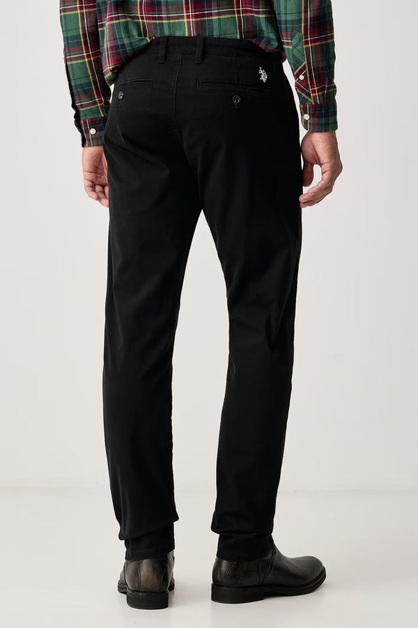 Штани чоловічі бавовняні з еластаном U.S. Polo Assn. Classic USPA Chino колір чорний фото 3