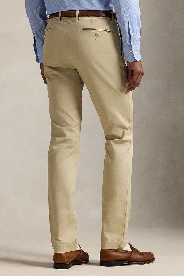 Штани chinos чоловічі з бавовною Polo Ralph Lauren колір бежевий фото 2