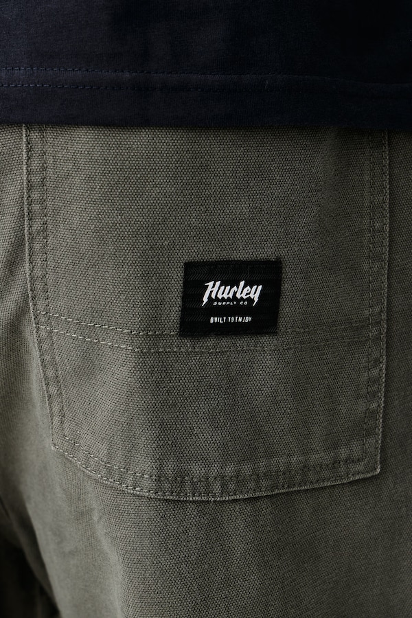 Штани чоловічі бавовняні Hurley колір зелений фото 4