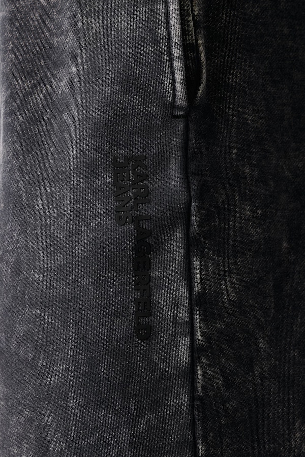 Спортивні штани чоловічі бавовняні Karl Lagerfeld Jeans колір чорний фото 4