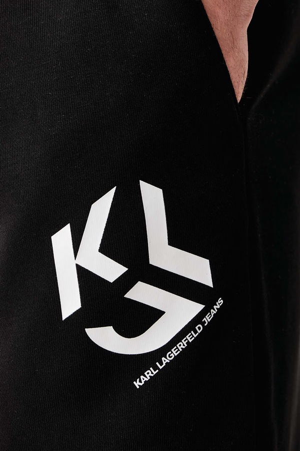 Спортивні штани чоловічі з бавовною Karl Lagerfeld Jeans колір чорний фото 4