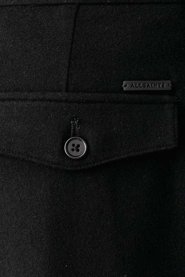 Штани чоловічі з додаванням вовни AllSaints COLWYN колір чорний фото 4