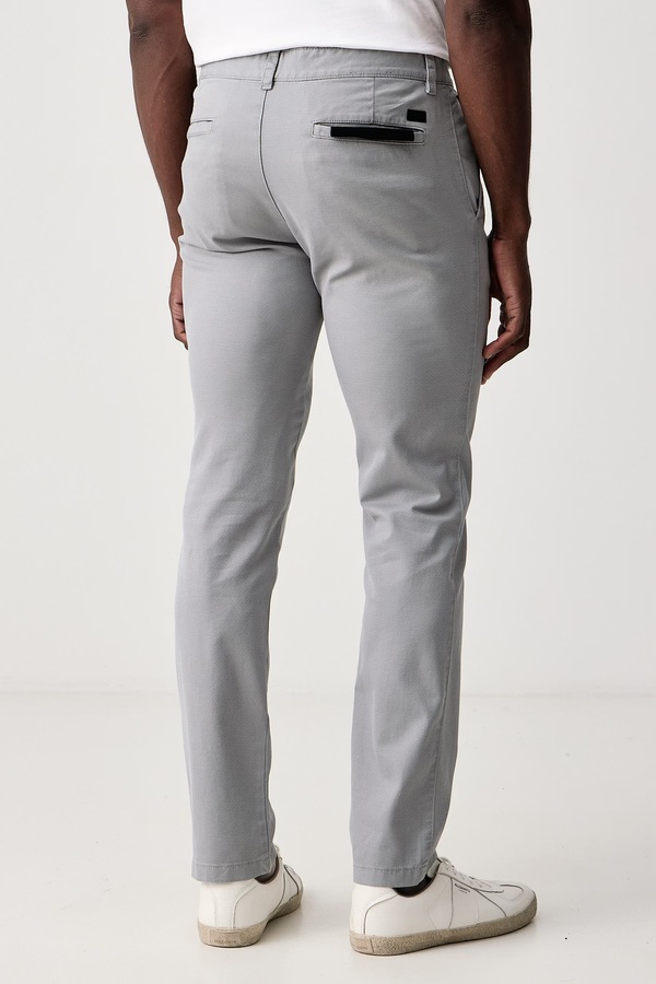 Чоловічі бавовняні з еластаном BOSS Orange Chino-Slim-2 колір сірий фото 3