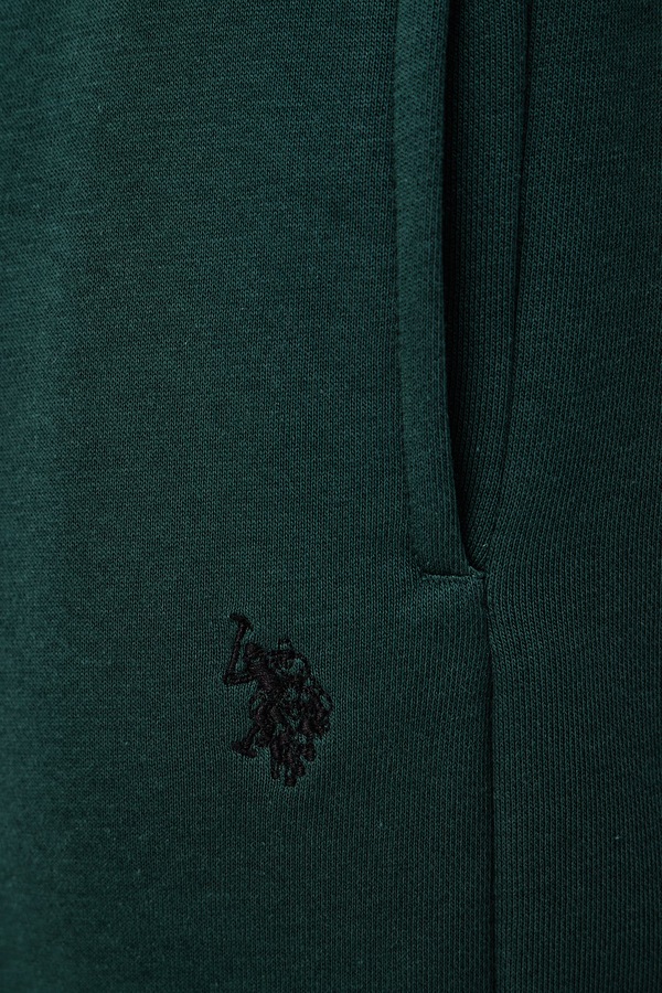 Спортивні штани чоловічі з бавовною U.S. Polo Assn. DHM BB колір зелений фото 4