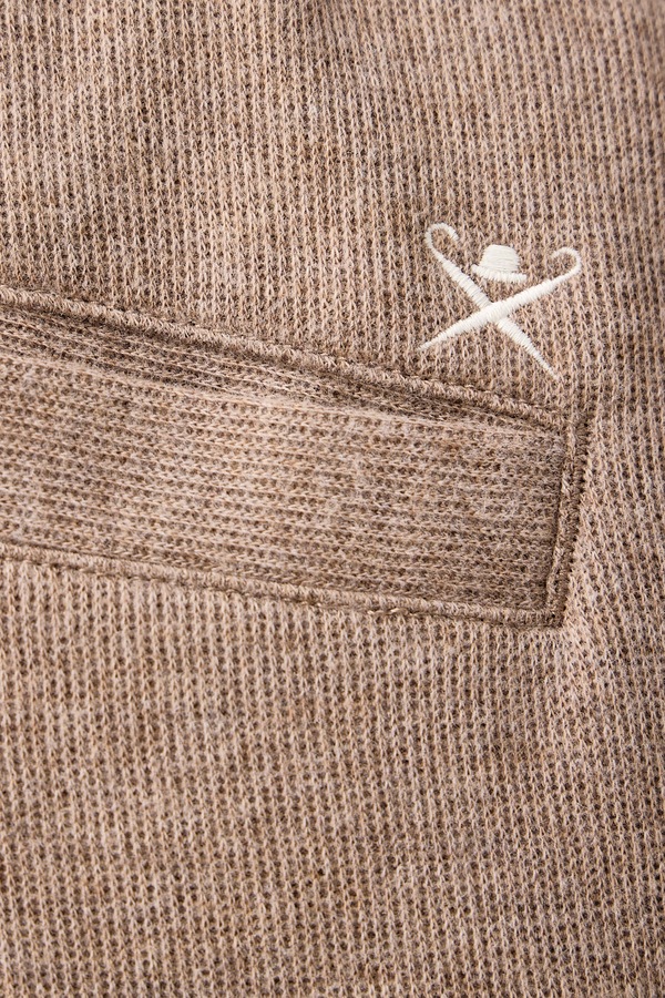 Спортивні штани чоловічі бавовняні Hackett London колір бежевий фото 4