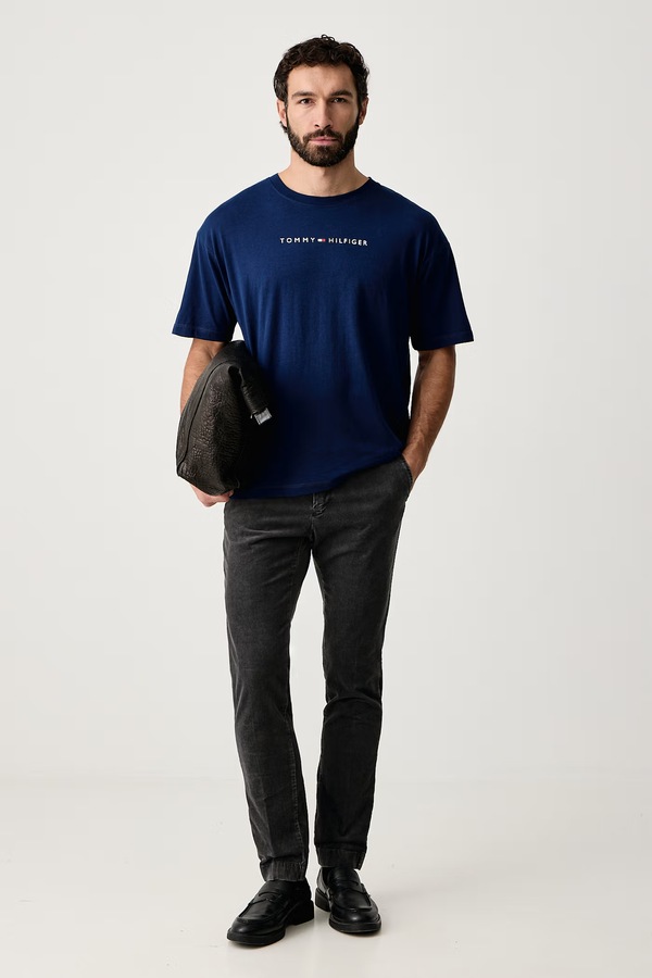 Штани chinos чоловічі вельветові Hackett London колір сірий фото 2