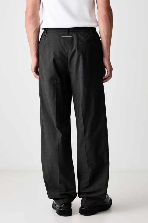 Штани straight чоловічі з вовною MM6 Maison Margiela колір сірий фото 3