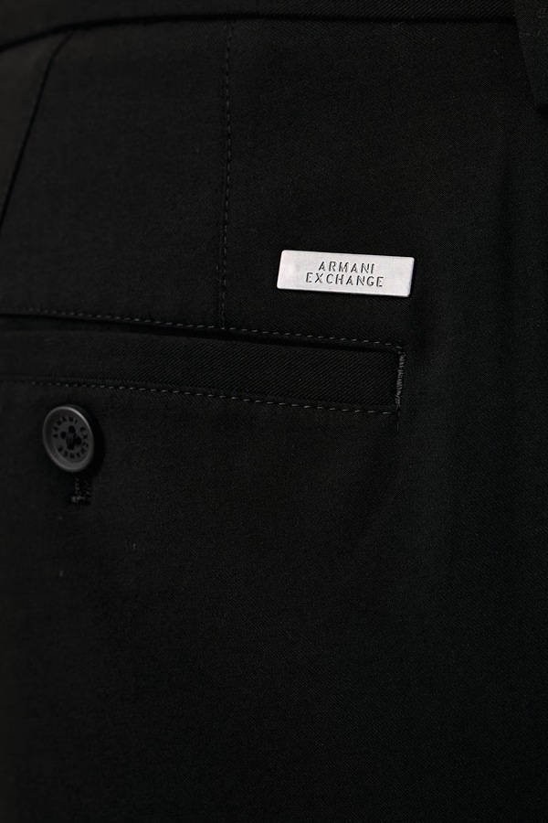 Штани чоловічі з віскозою Armani Exchange колір чорний фото 4