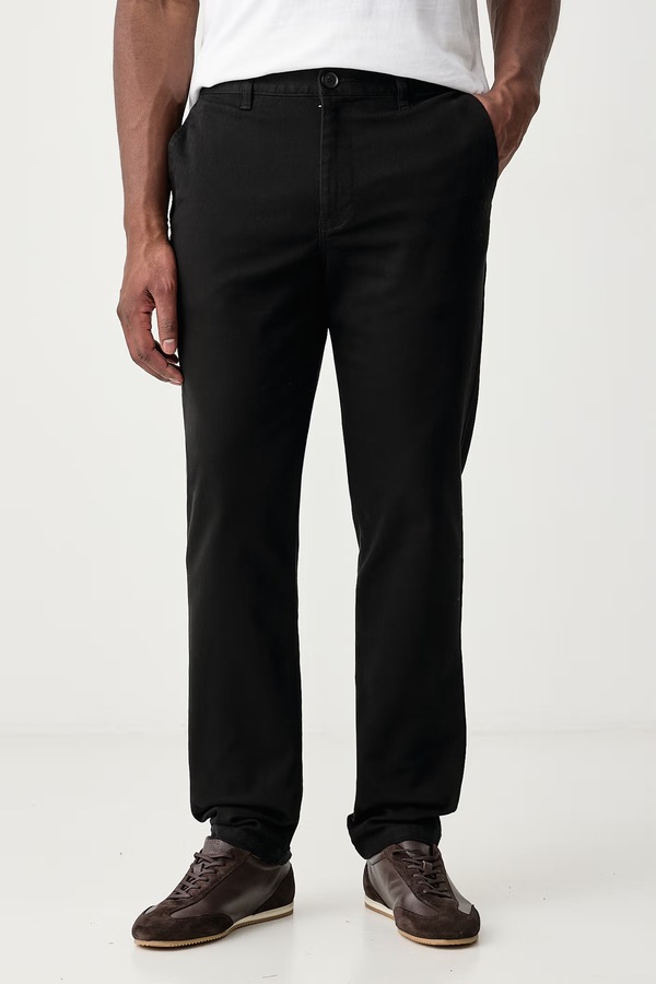 Штани chinos чоловічі бавовняні з еластаном Armani Exchange колір чорний