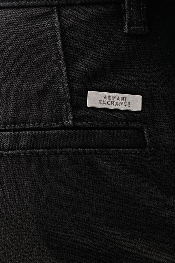 Штани chinos чоловічі бавовняні з еластаном Armani Exchange колір чорний фото 4