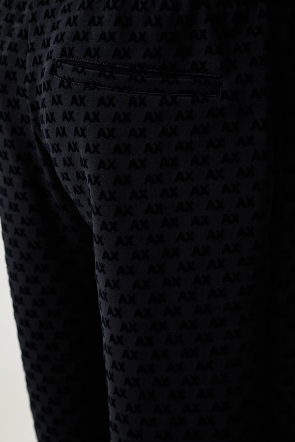 Спортивні штани чоловічі з бавовною Armani Exchange колір темно-синій фото 4