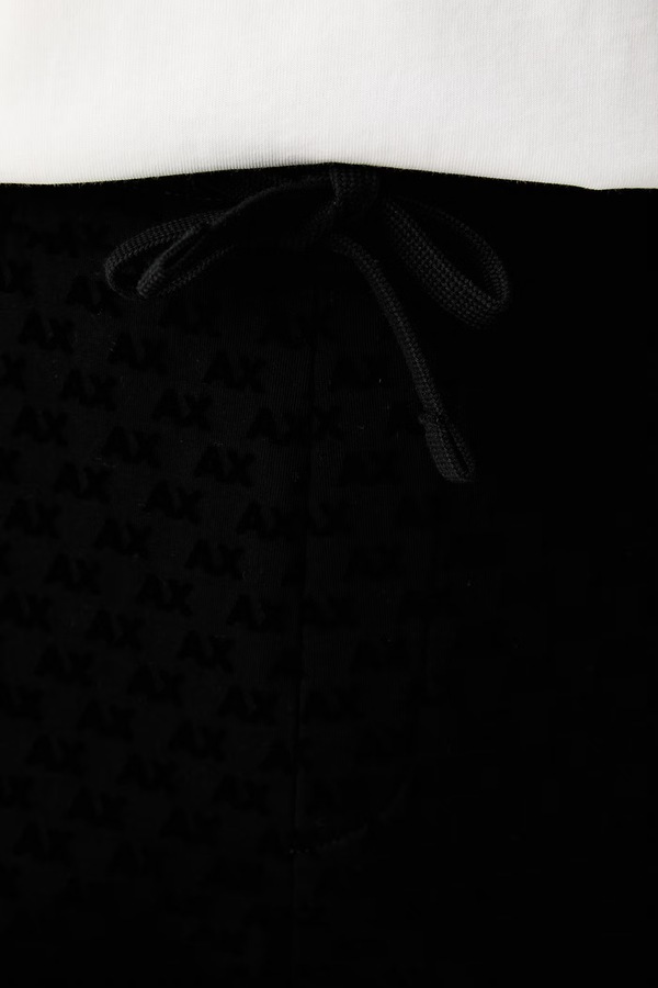 Спортивні штани чоловічі з бавовною Armani Exchange колір чорний фото 4