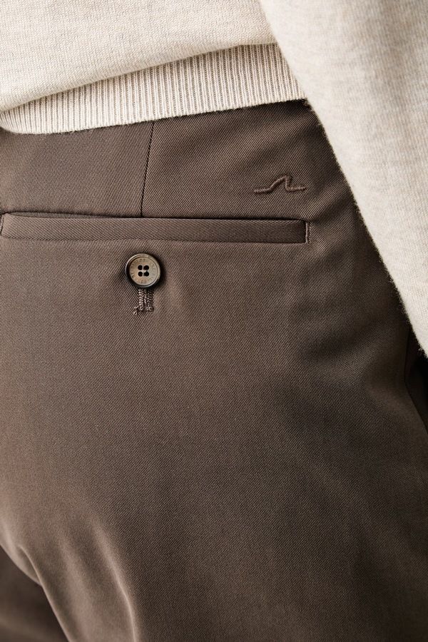 Штани chinos чоловічі з модалем Paul&Shark колір коричневий фото 4
