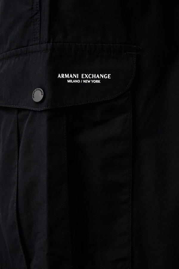 Штани чоловічі бавовняні Armani Exchange колір темно-синій фото 4