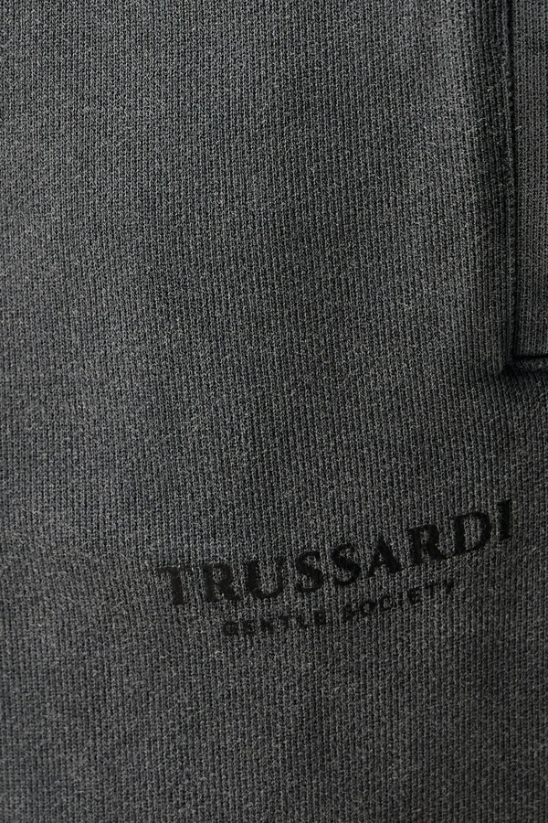 Спортивні штани чоловічі бавовняні Trussardi колір чорний фото 4