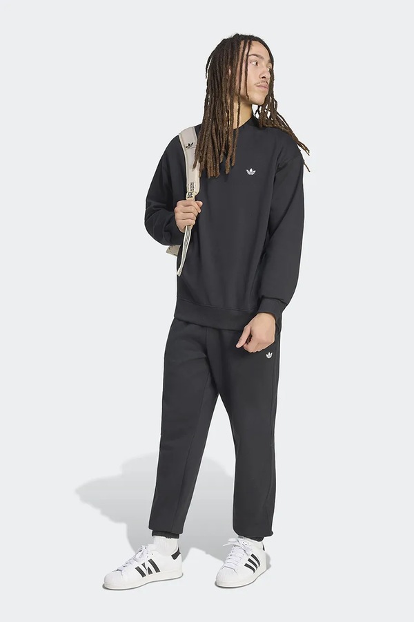 Спортивні штани чоловічі бавовняні adidas Originals Trefoil Essentials колір чорний фото 3