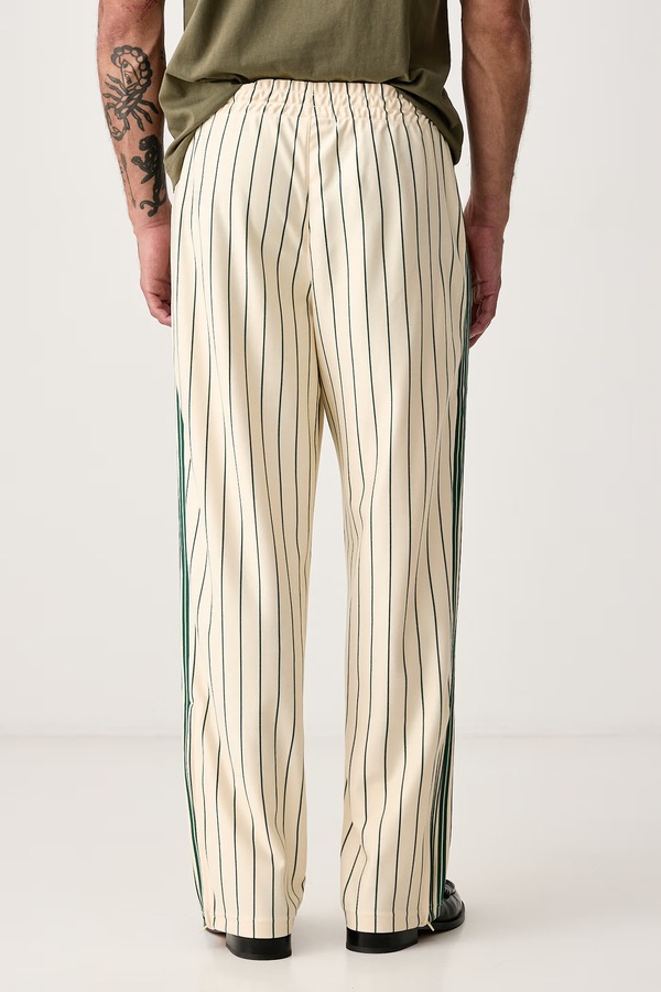 Спортивні штани чоловічі adidas Originals Firebird Pinstripes колір бежевий фото 3
