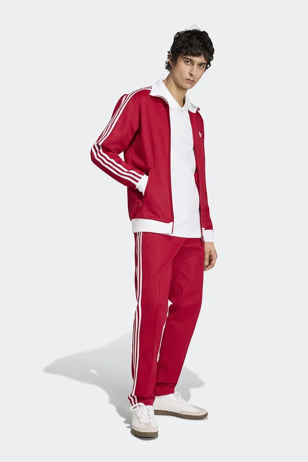 Спортивні штани чоловічі з бавовною adidas Originals Beckenbauer колір червоний фото 3