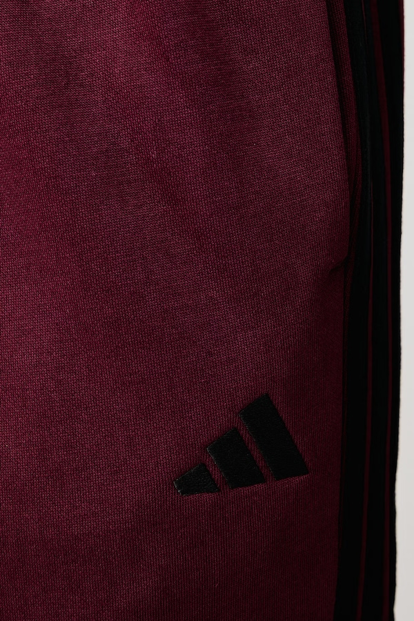 Спортивні штани чоловічі з бавовною adidas Three Stripes колір бордовий фото 4