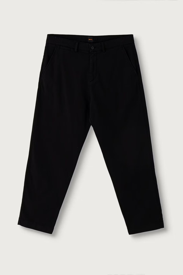 Штани chinos чоловічі бавовняні з еластаном BOSS Orange Chino_ST_2 колір чорний