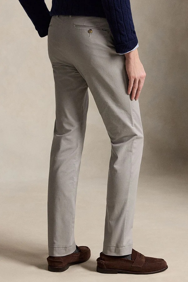 Брюки chinos мужские хлопковые с эластаном Polo Ralph Lauren цвет серый