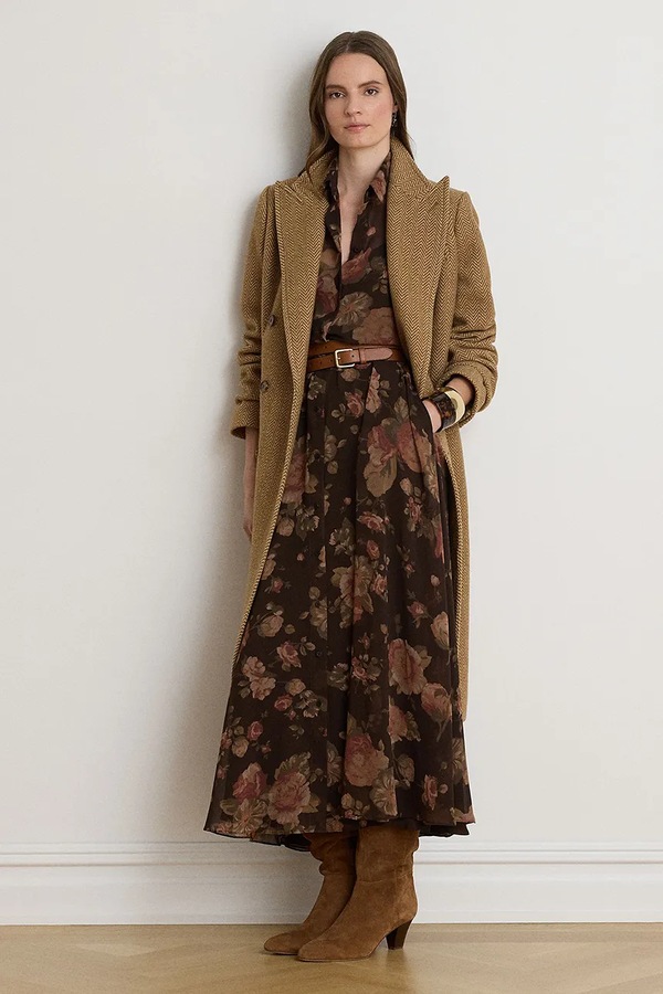 Сукня-сорочка Lauren Ralph Lauren колір коричневий