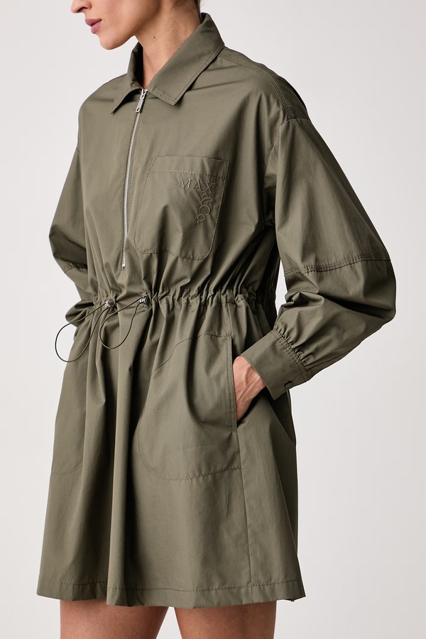 Сукня oversize бавовняна Max&Co. ATTUALE колір зелений фото 4