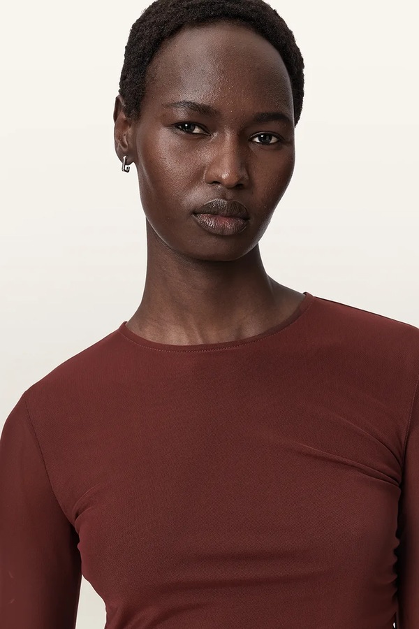 Сукня AllSaints RILEY SL колір червоний фото 4