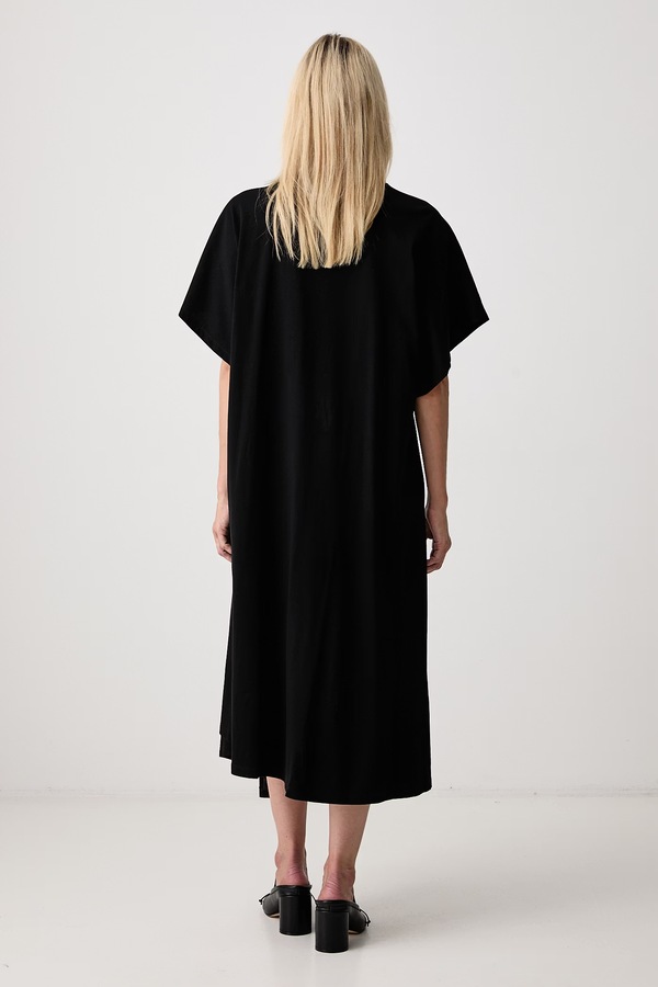 Сукня бавовняна MM6 Maison Margiela колір чорний фото 3