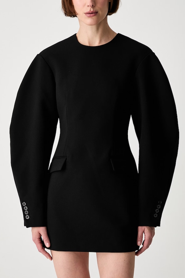 Сукня Rotate FITTED TAILORED колір чорний фото 4