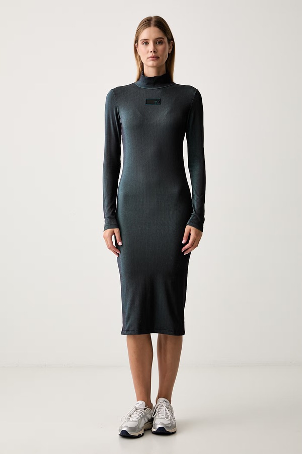Платье EA7 Emporio Armani цвет бирюзовый