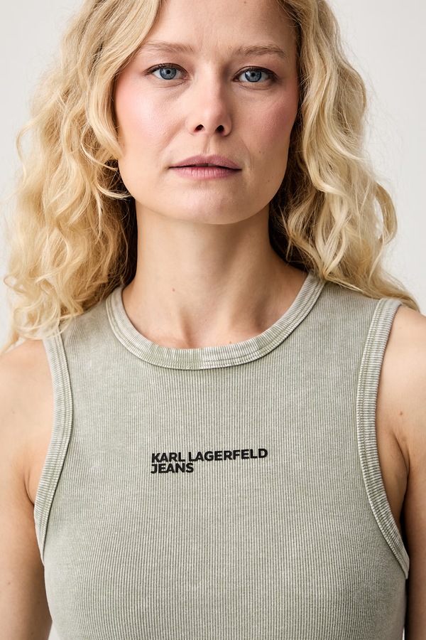 Сукня бавовняна з еластаном Karl Lagerfeld Jeans колір зелений фото 4