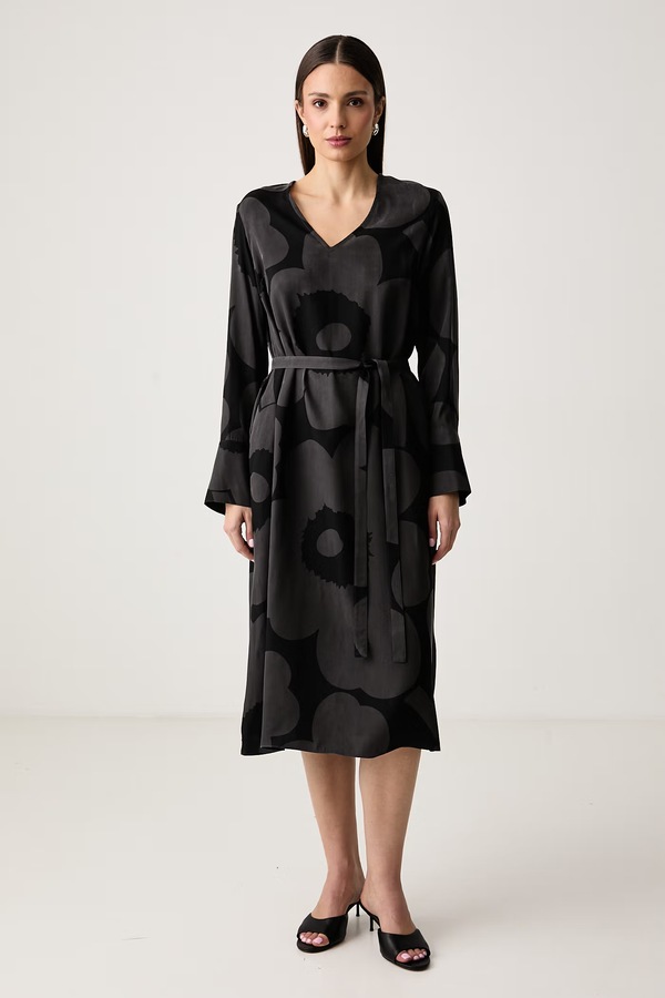 Сукня з ліоцелем Marimekko колір сірий