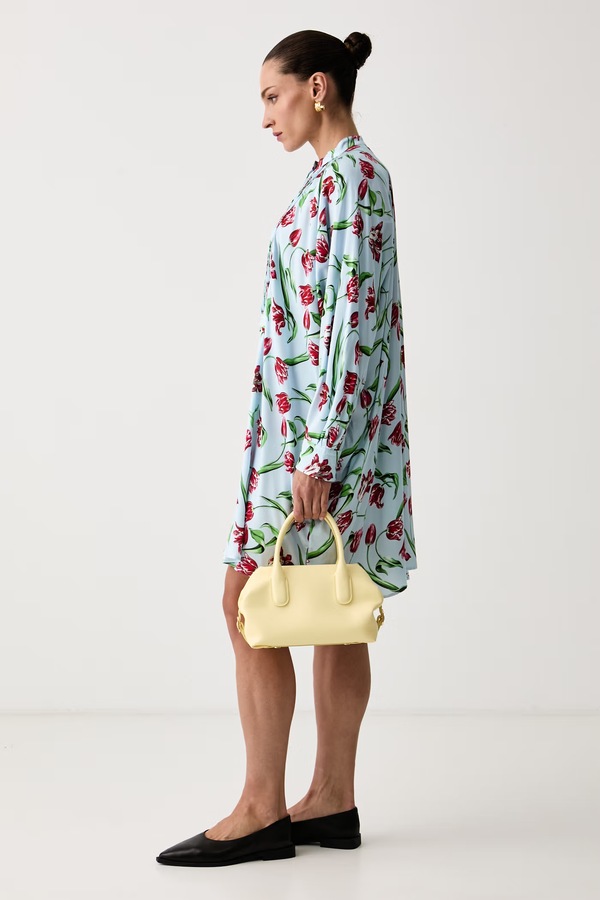 Розкльошена сукня віскозна Kenzo колір блакитний