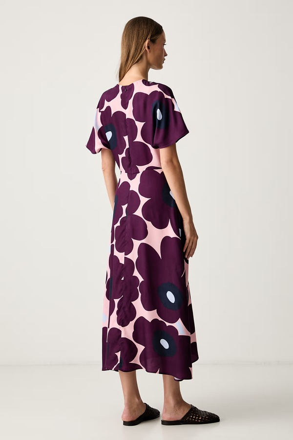 Расклешенная платье с лиоцеллом Marimekko цвет фиолетовый фото 2