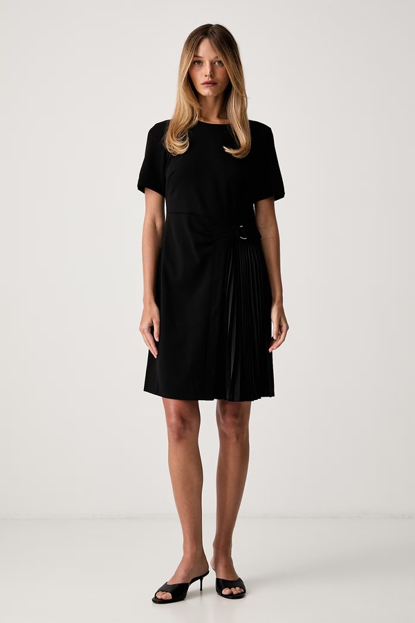 Плиссированная платье DKNY цвет черный