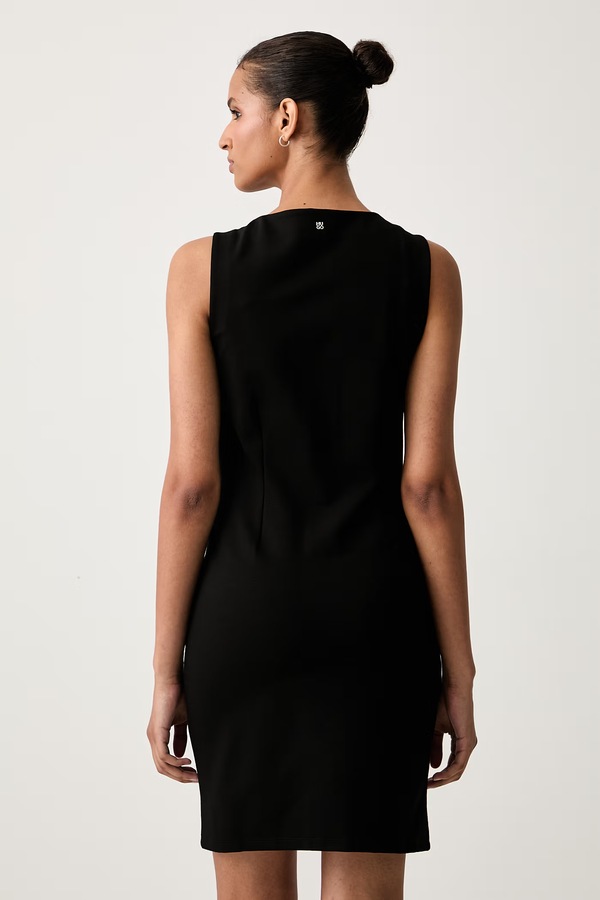 Платье bodycon с вискозой HUGO Nereya цвет черный фото 2