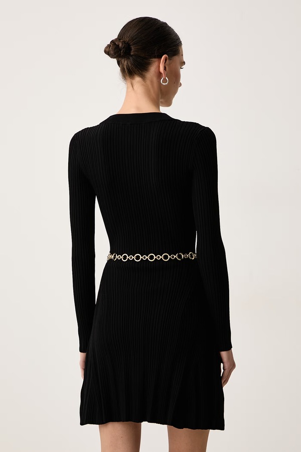 Расклешенная платье с вискозой Marciano by Guess LIMA цвет черный